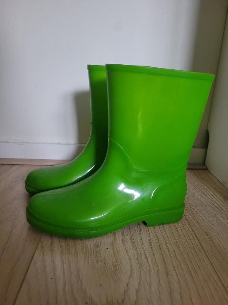 Regenlaars maat 33 groen jongen meisje kaplaars, Gebruikt, Jongen of Meisje, Ophalen of Verzenden, Laarzen