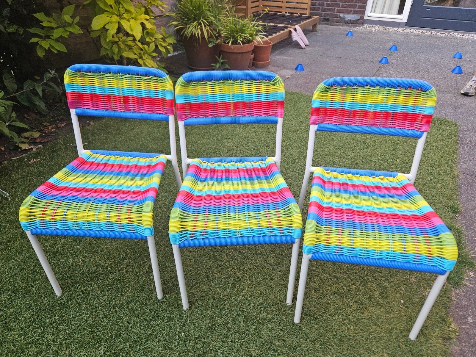 3 ikea tuinstoelen kids, Ophalen, Zo goed als nieuw, Kunststof, Stapelbaar