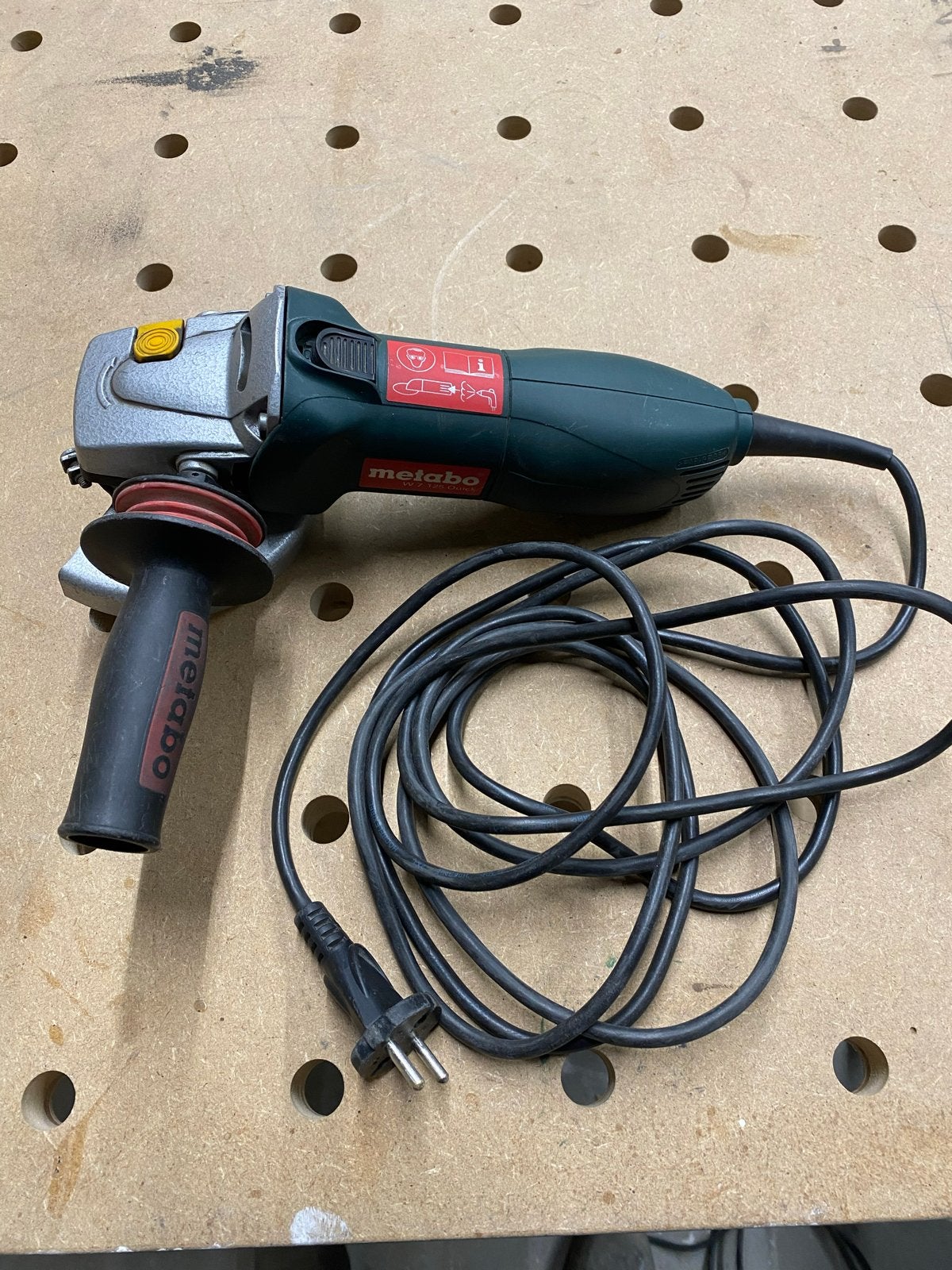 Metabo W 7-125 Quick Haakse Slijpmachine 750W, Ophalen of Verzenden, Gebruikt, 700 tot 1000 watt, Haakse handslijpmachine