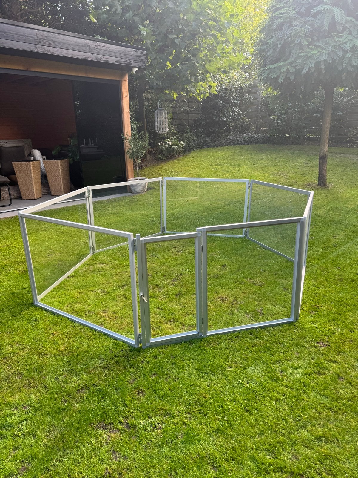 Kittenren aluminium met plexiglas, Ophalen