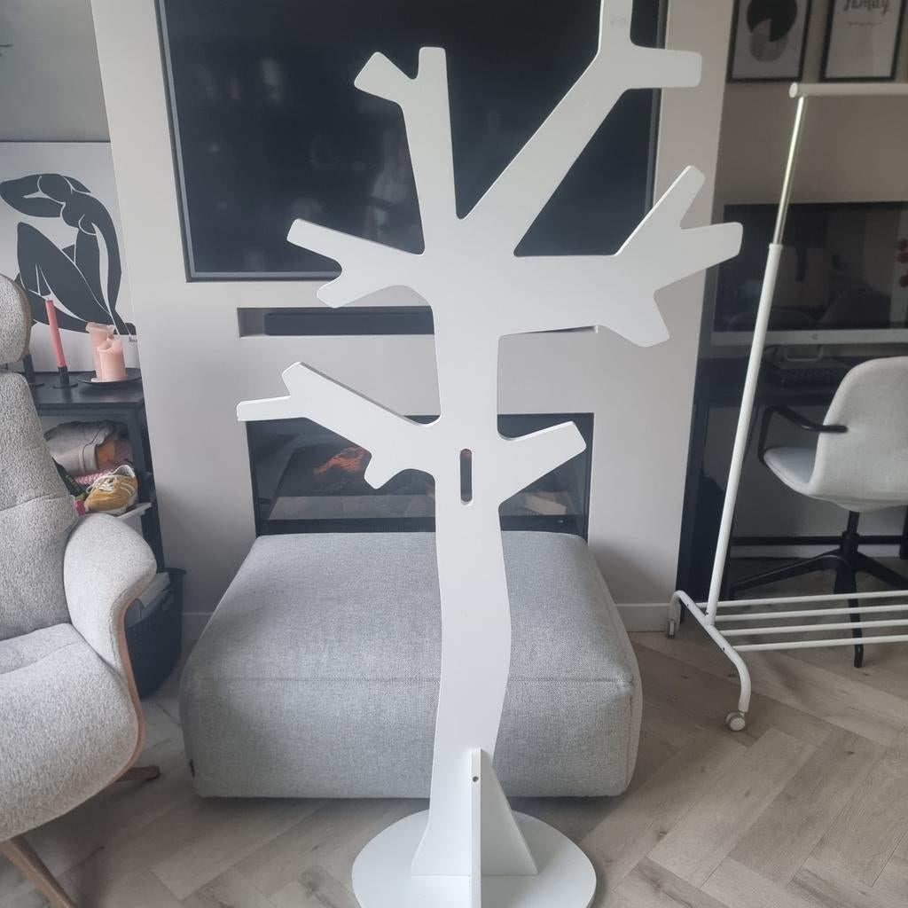Witte boom kapstok - Modern en speels design, Ophalen, Overige materialen, Gebruikt, 50 tot 100 cm