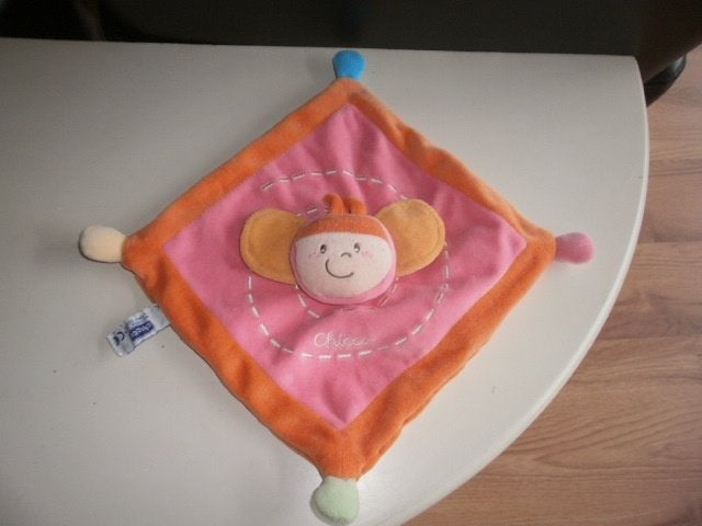 Chicco knuffel met bij- meisje-wesp roze/oranje rammel Nr 9, Overige merken, Overige karakters, Overige typen, Nieuw