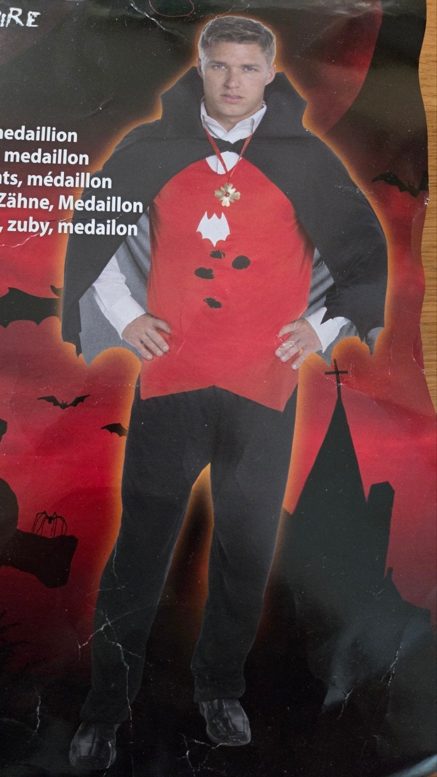 Dracula kostuum, Ophalen, Maat 56/58 (XL), Zo goed als nieuw, Halloween