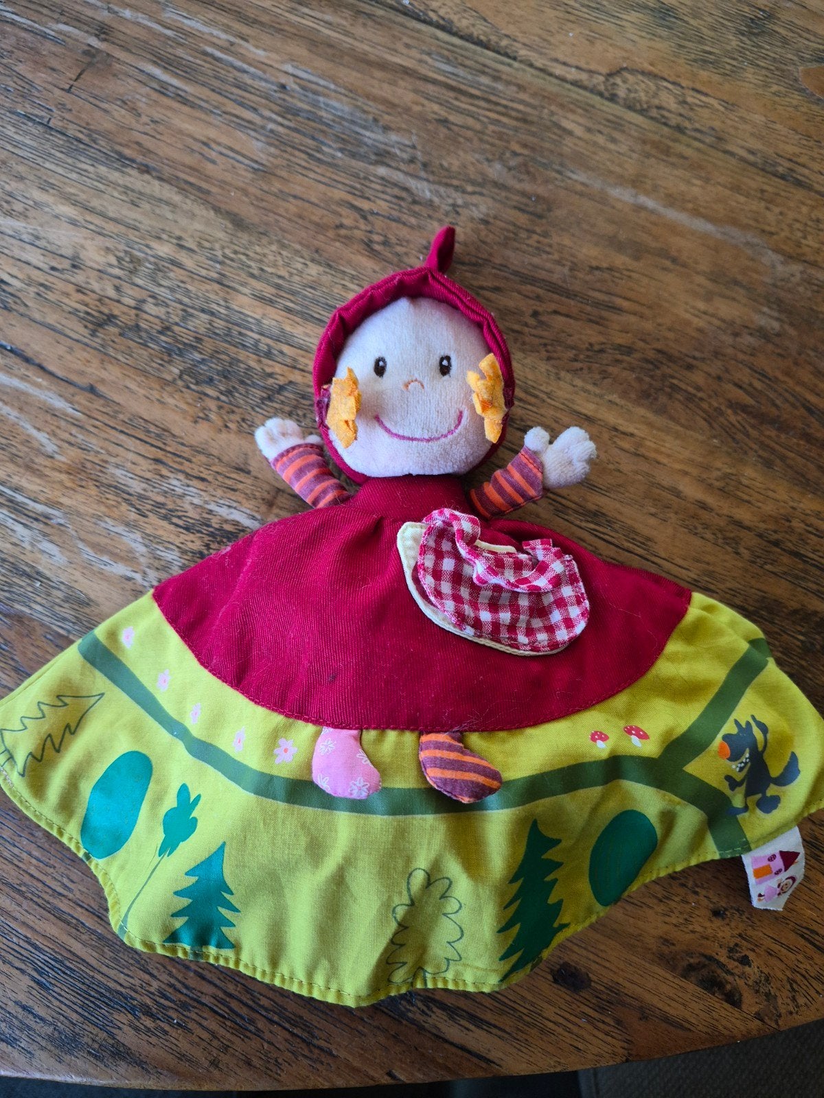 Lilliputiens Roodkapje / oma / wolf, 3in1 knuffelpop, Ophalen of Verzenden, Zo goed als nieuw, Overige typen