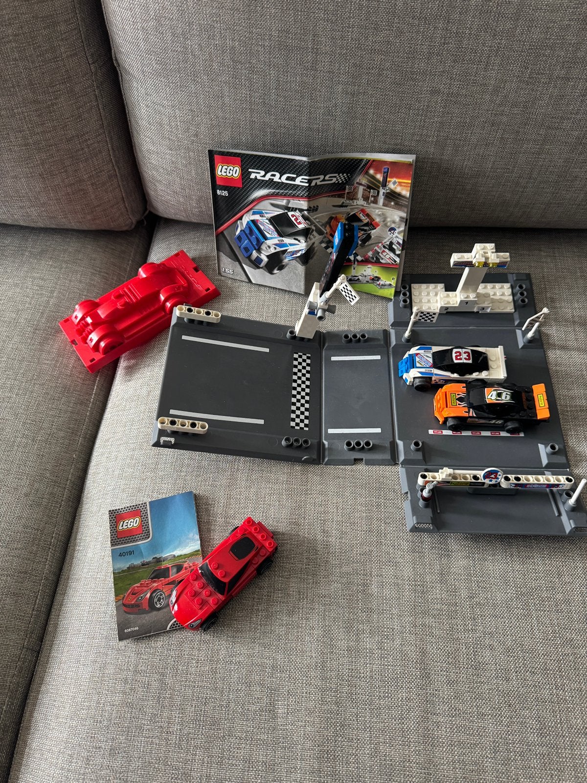 Lego Racers 8125 + 40191 auto, Lego, Ophalen of Verzenden, Zo goed als nieuw, Compleet