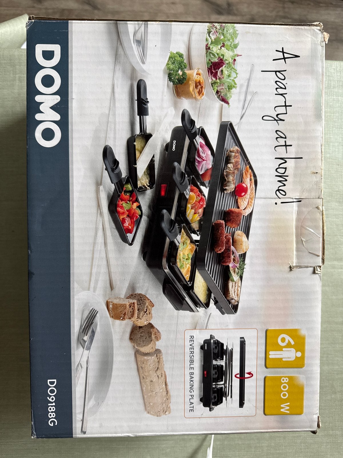 Domo DO9188G Raclette Grill - Perfect voor "A party at home!, Ophalen of Verzenden, Gebruikt, Tafelgrill
