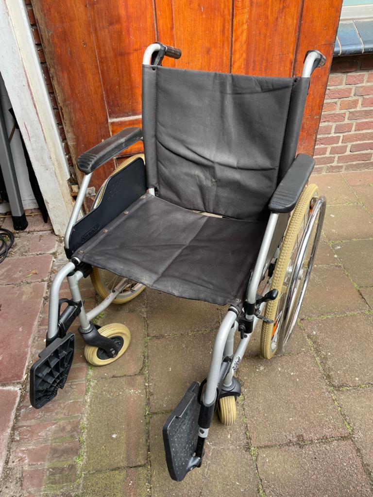 Rolstoel inklapbaar 52 cm zitvlak, Ophalen, Inklapbaar, Gebruikt, Duwrolstoel