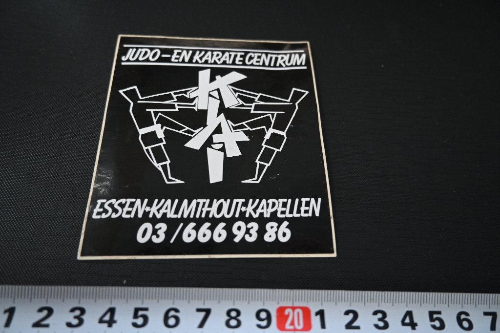 sticker België Essen Kalmthout Kapellen JUDO- en KARATE Cent, Ophalen, Zo goed als nieuw