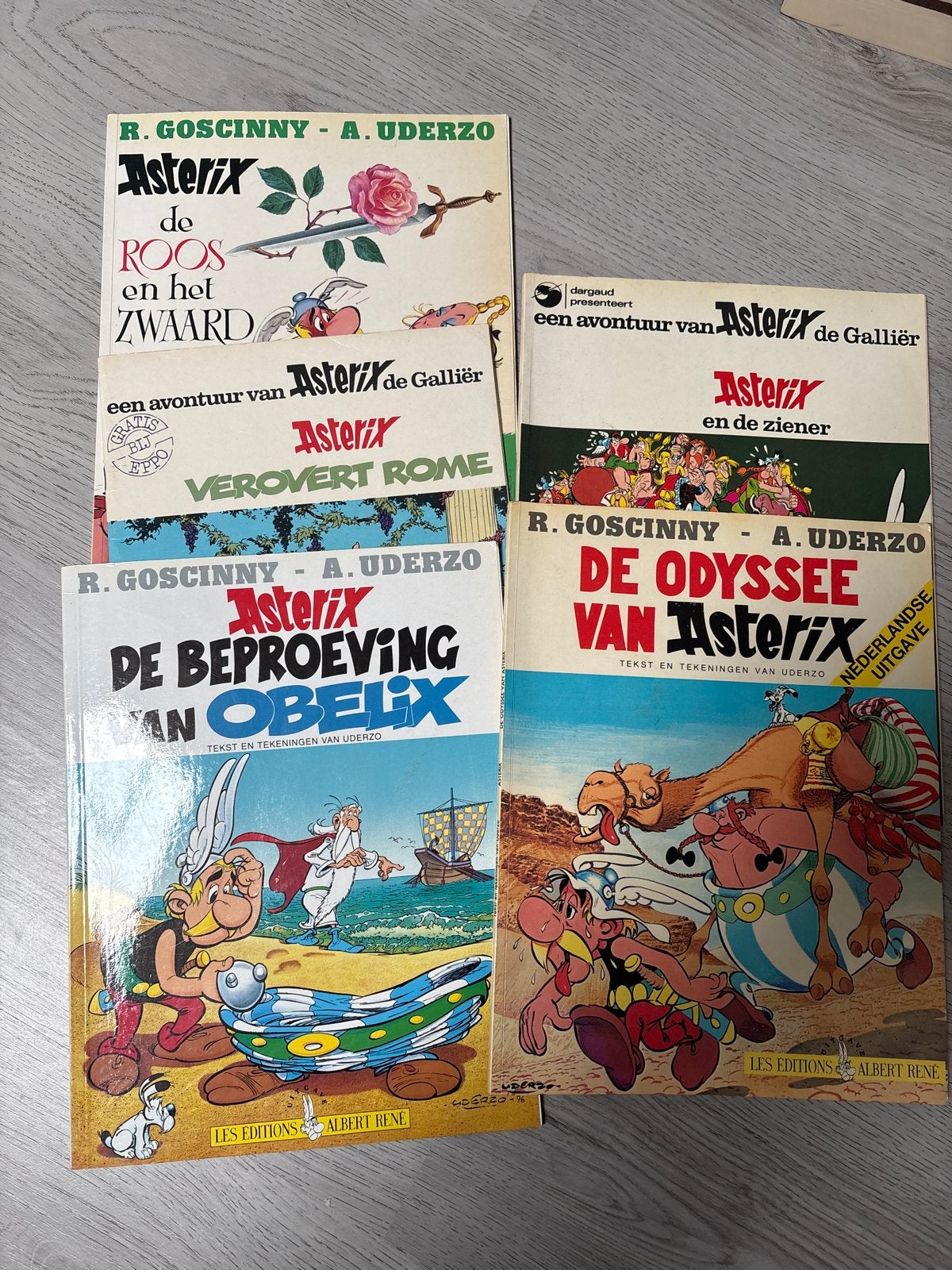 Asterix stripboeken collectie - 5 delen, Meerdere stripboeken, Ophalen of Verzenden, Gelezen
