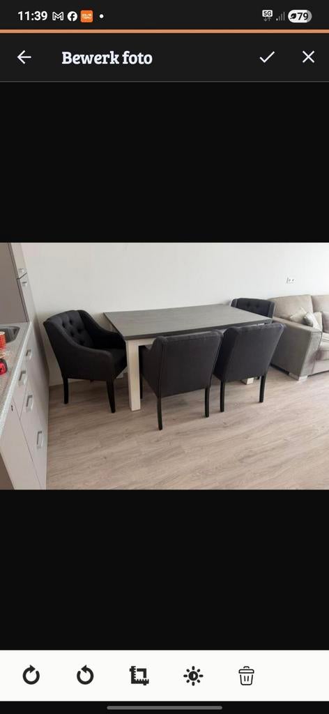 Complete set..., Huis en Inrichting, Ophalen of Verzenden, Gebruikt, 4 tot 6 stoelen