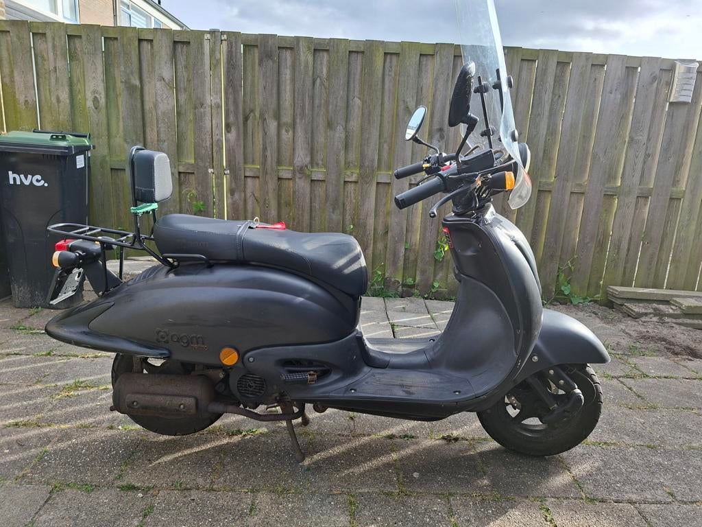 Retro scooter, Fietsen en Brommers, Snorfietsen en Snorscooters, Gebruikt, Overige merken, Benzine, Ophalen of Verzenden