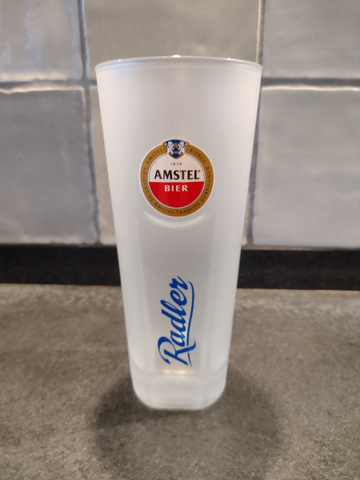 Amstel Radler bierglas - 0,3L - mat glas, Ophalen of Verzenden, Zo goed als nieuw, Glas of Glazen, Amstel