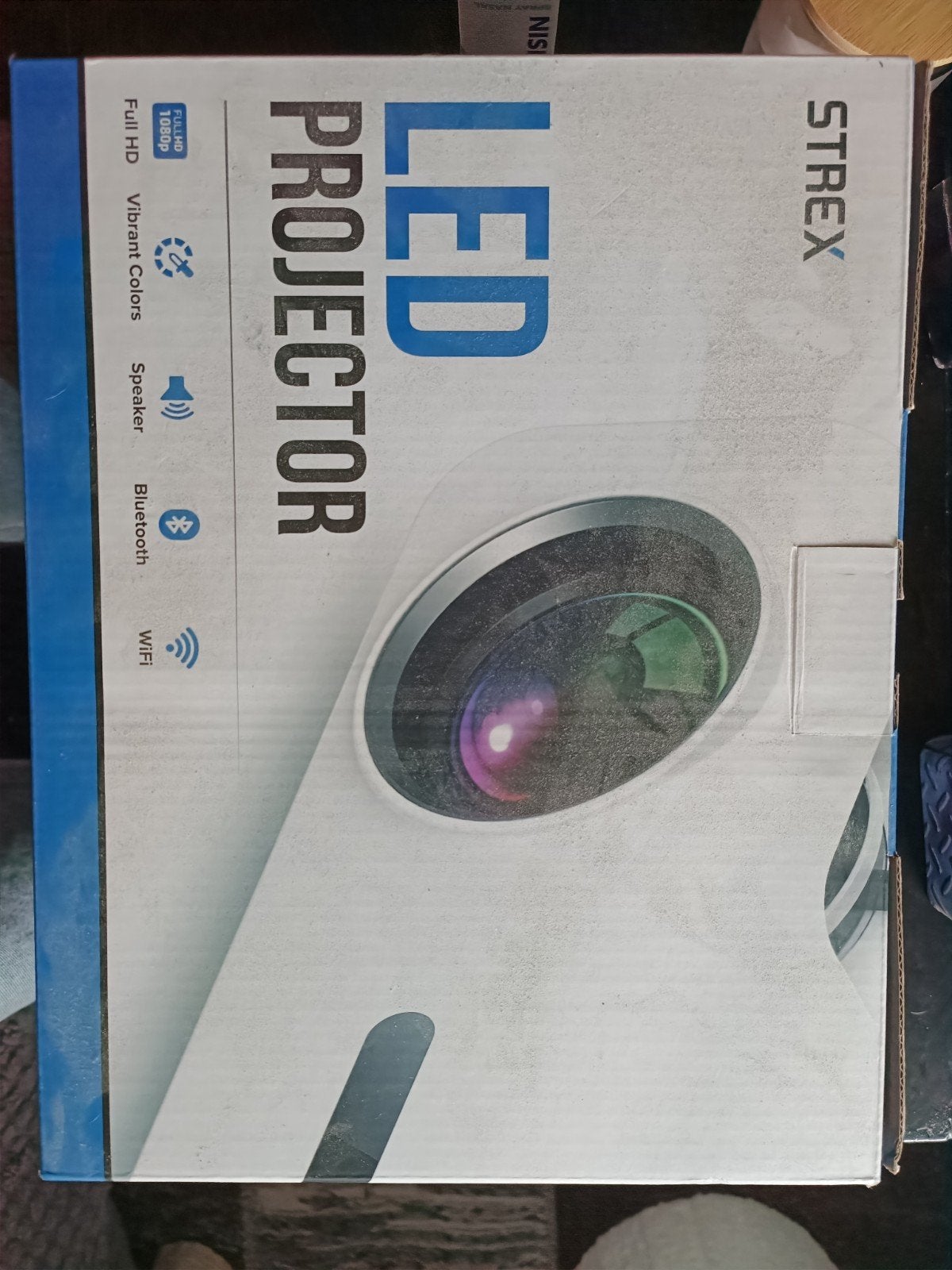 STREX LED Projector Full HD met WiFi, Bluetooth en projectie, LED, Ophalen of Verzenden, Zo goed als nieuw, Full HD (1080)