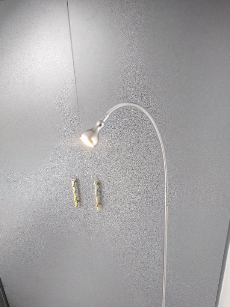 Staanlamp, Huis en Inrichting, Lampen | Vloerlampen, Ophalen, Gebruikt, Metaal, Modern