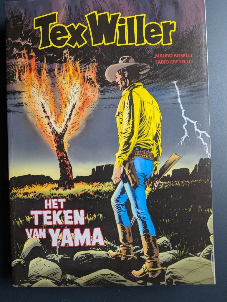 Tex Willer, Het teken van Yama, softcover, extra uitgave, Boeken, Eén stripboek, Ophalen of Verzenden, Zo goed als nieuw