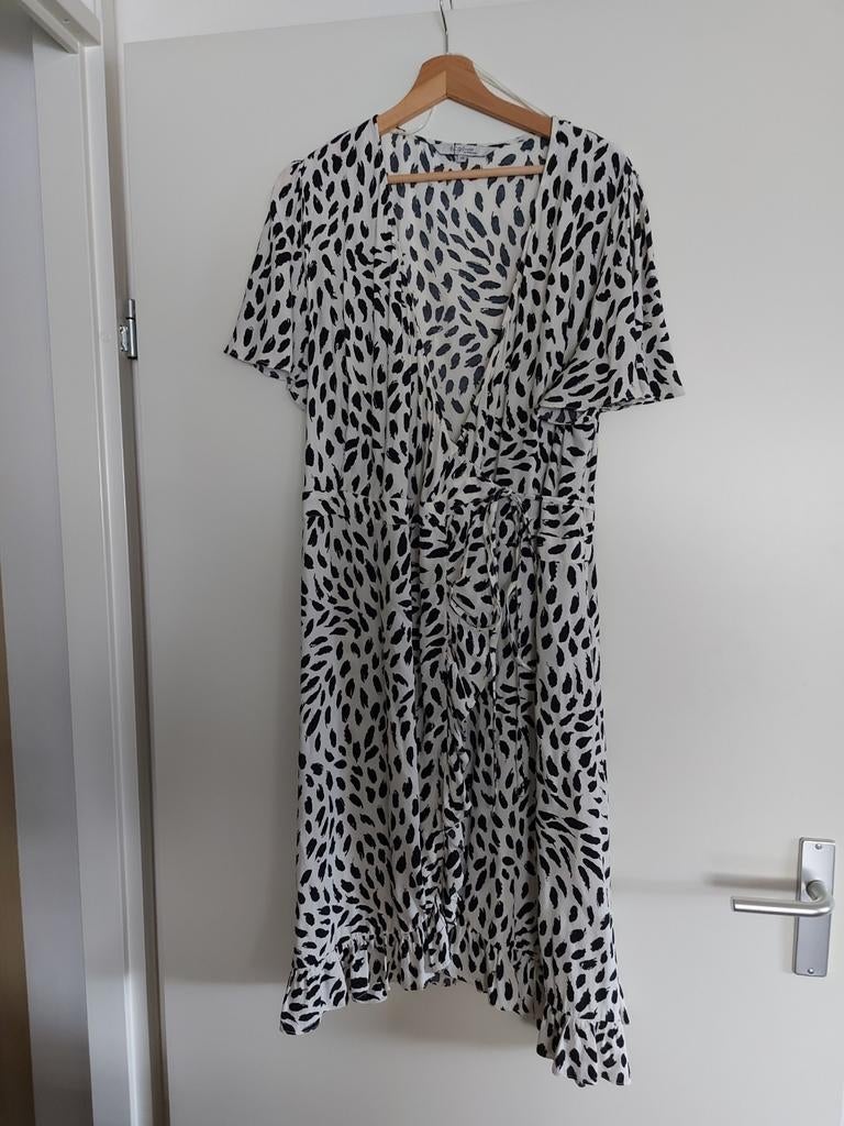 Overslagjurk milousjka wehkamp, Kleding | Dames, Milousjka wehkamp, Wit, Maat 46/48 (XL) of groter, Ophalen of Verzenden