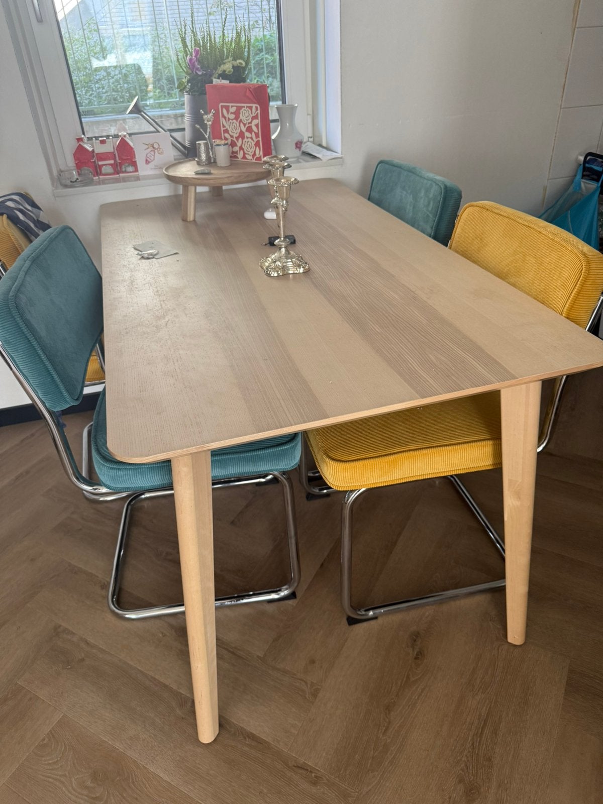Eettafel 140cm te koop, Ophalen, Zo goed als nieuw, Rechthoekig, 100 tot 150 cm