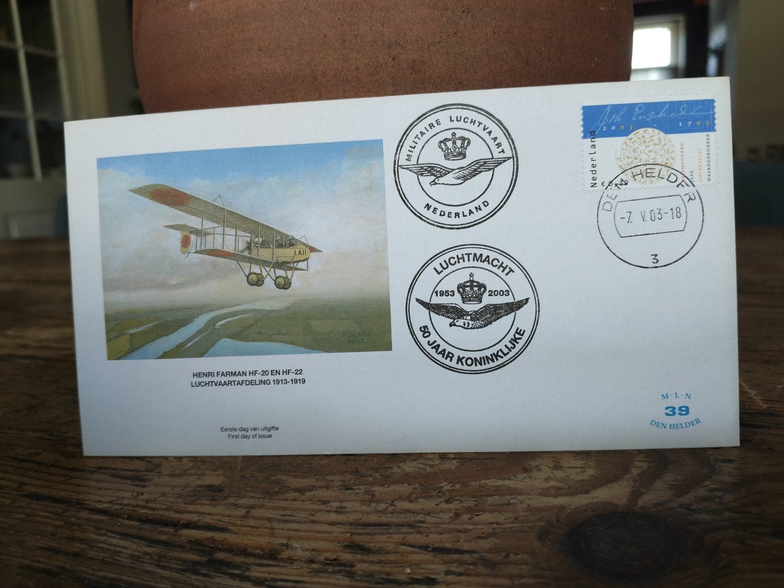 Eerste Dag Envelop Luchtvaartafdeling 1913-1919, Postzegels en Munten, Postzegels | Eerstedagenveloppen, Ophalen of Verzenden