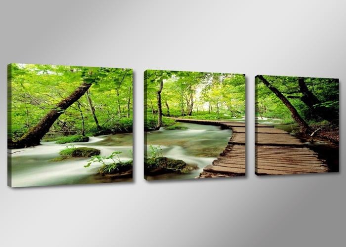 Nieuw * 3 Luik van Canvas * Natuur 50x150cm, Ophalen of Verzenden