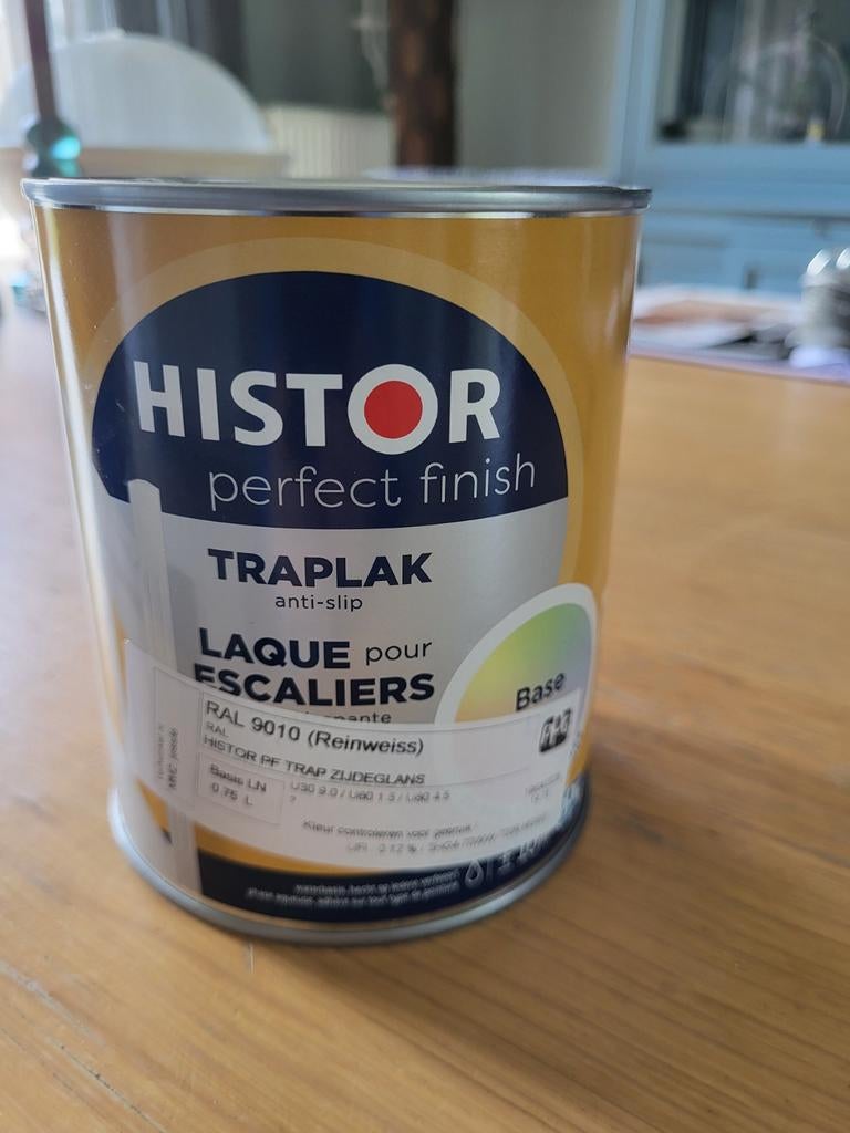 Histor Perfect Finish Traplak Anti-slip RAL 9010, Ophalen of Verzenden