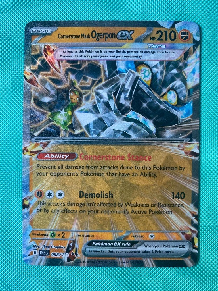Ogerpon EX 058/131 PRE, Ophalen of Verzenden, Nieuw, Losse kaart, Foil
