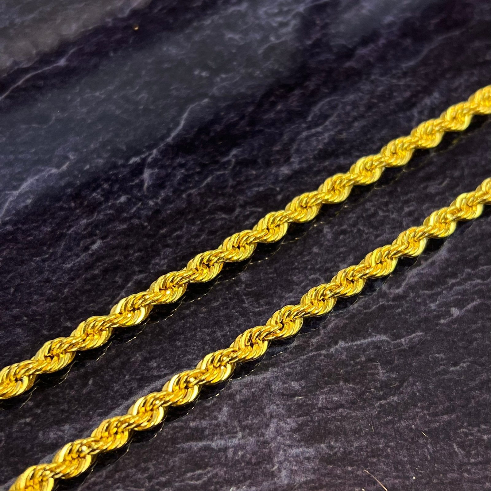 14k gouden ketting rope chain schakel, Sieraden, Tassen en Uiterlijk, Kettingen, Ophalen of Verzenden, Zo goed als nieuw, Goud