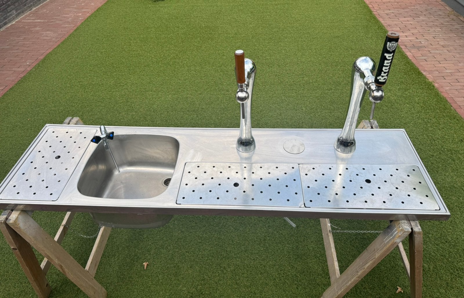 Lekblad met spoelbak,biertap, thuistap, mancave, bar, Ophalen, Zo goed als nieuw, Overige