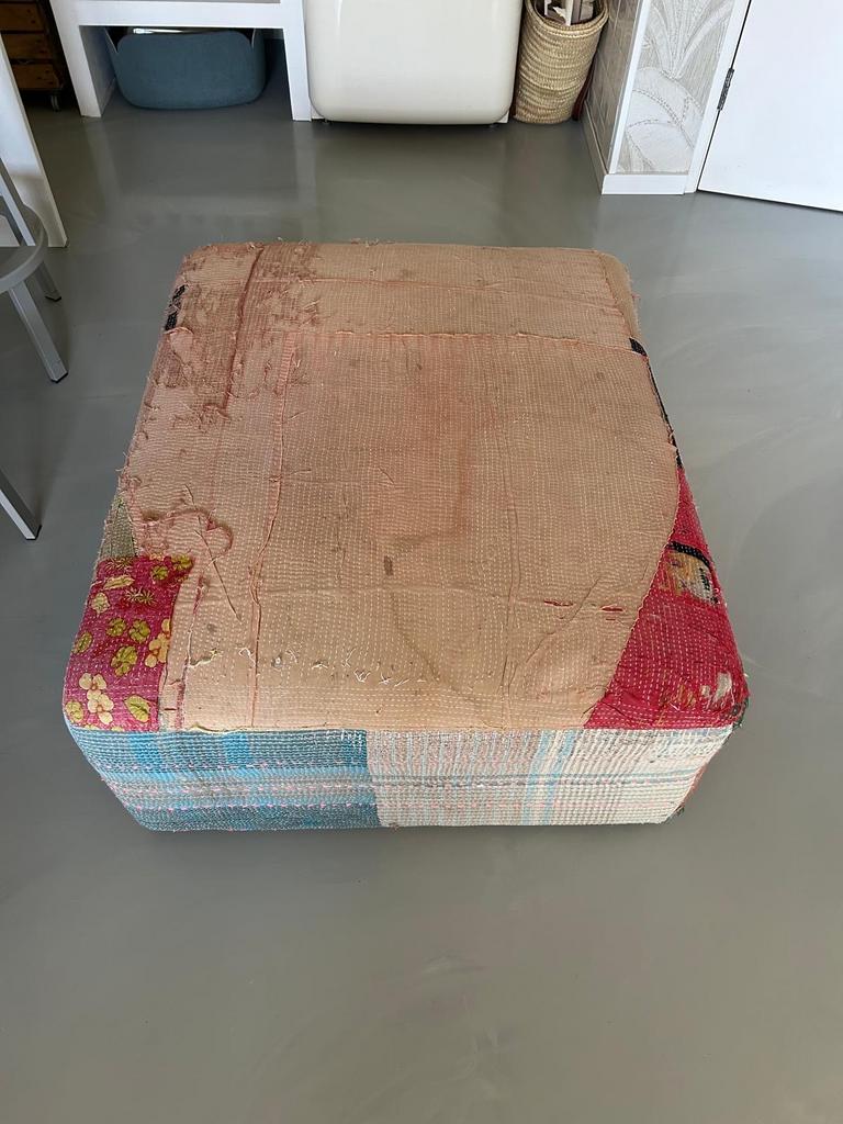 Hay ottoman, Huis en Inrichting, Banken | Voetenbanken en Poefen, Gebruikt, Vierkant, Minder dan 50 cm, Ophalen of Verzenden