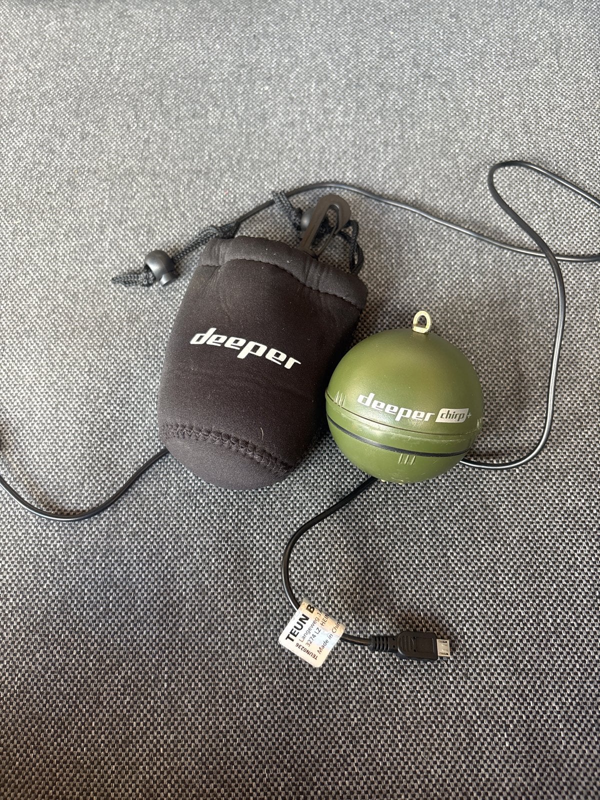 Deeper Chirp+ Fishfinder met hoesje en oplaadkabel, Watersport en Boten, Ophalen, Zo goed als nieuw, Overige typen