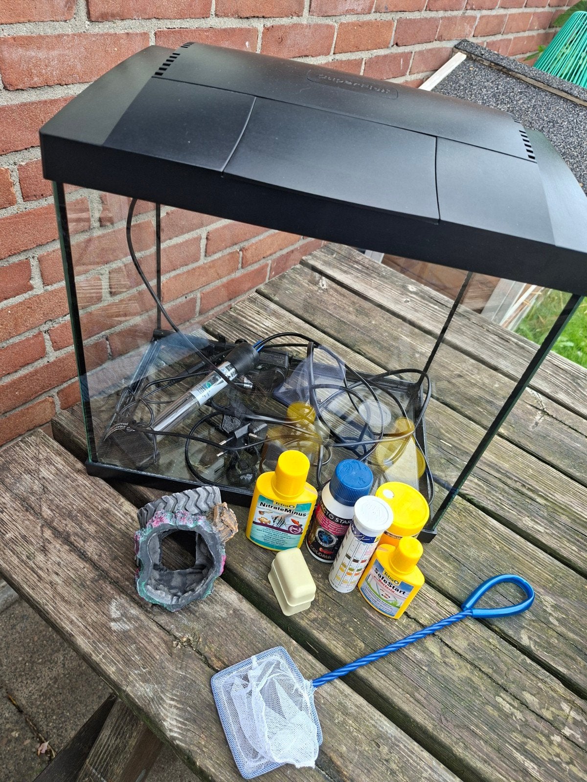 Aquarium inclusief pompje, temperatuur regelaar etc, Ophalen of Verzenden, Zo goed als nieuw, Leeg aquarium
