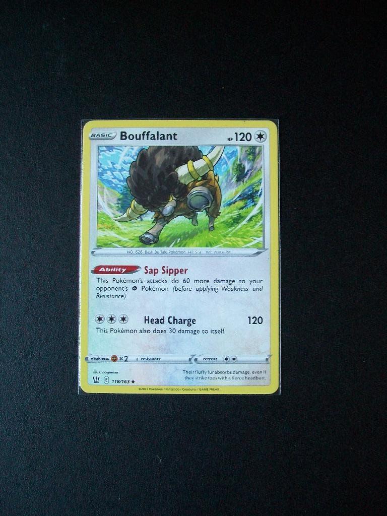 2311: Nieuwe Pokemon kaart BOUFFALANT HP 120 (118/163) 2021, Verzenden, Nieuw, Losse kaart