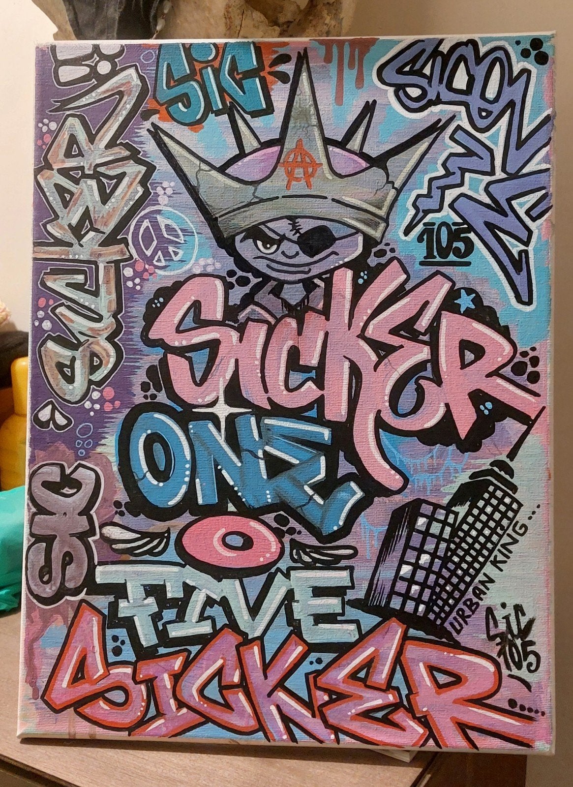 graffiti schilderij kunst graffitie, Ophalen of Verzenden