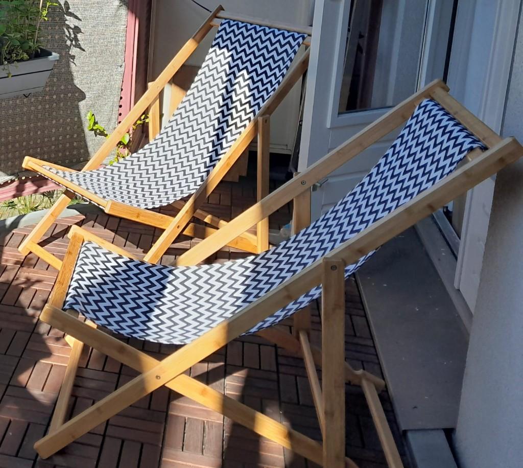Bo-Camp Urban Outdoor Soho Strand/loungestoelen - set van 2, Ophalen, Zo goed als nieuw, Hout, Verstelbaar
