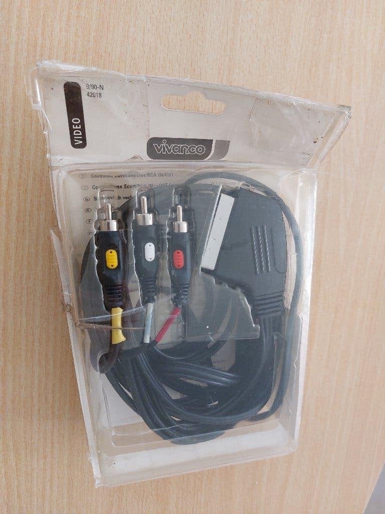 Scart - Cinch/ RCA Video kabel Vivanco 5 meter, Ophalen of Verzenden, Nieuw, 2 tot 5 meter, Scartkabel