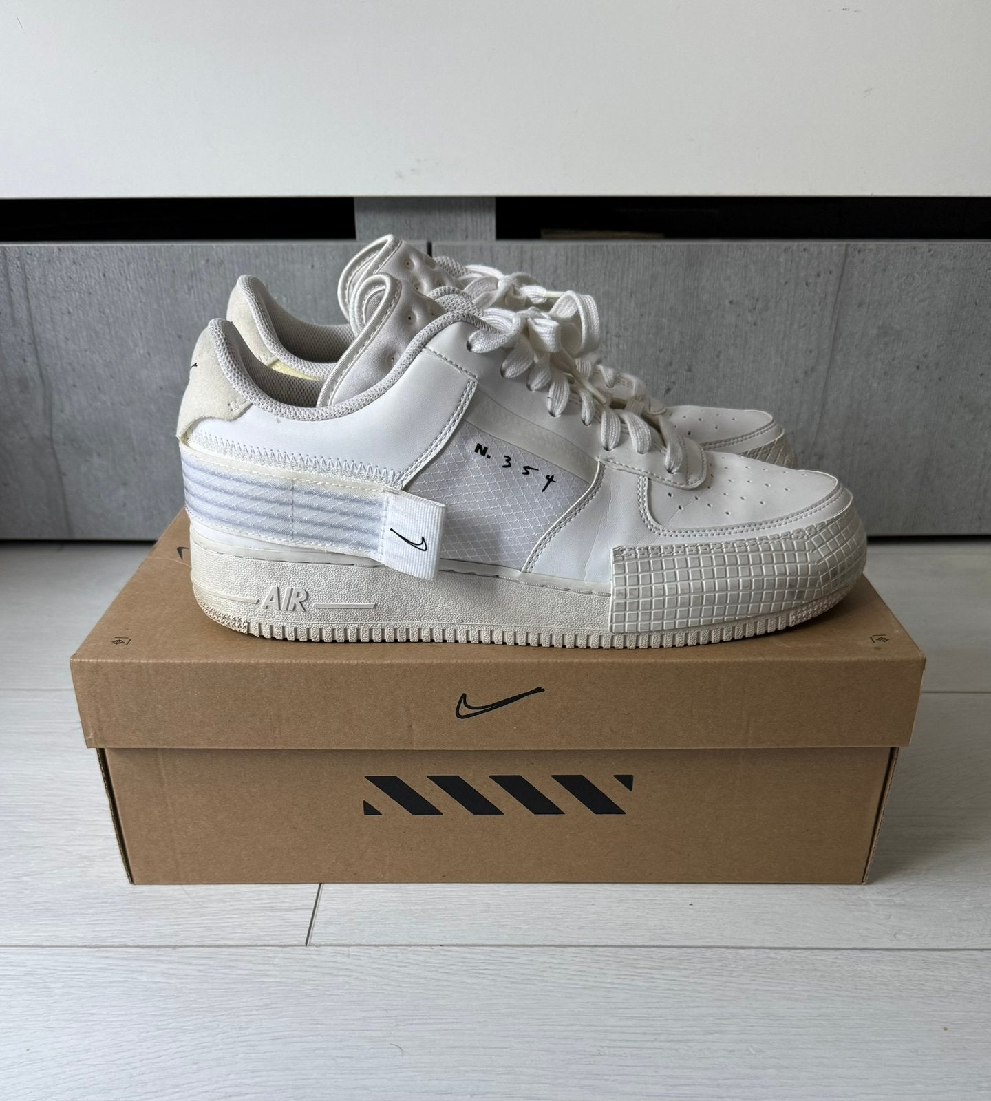 Nike Air Force 1 Type 2 Wit Maat 45, Wit, Ophalen of Verzenden, Sneakers of Gympen, Zo goed als nieuw