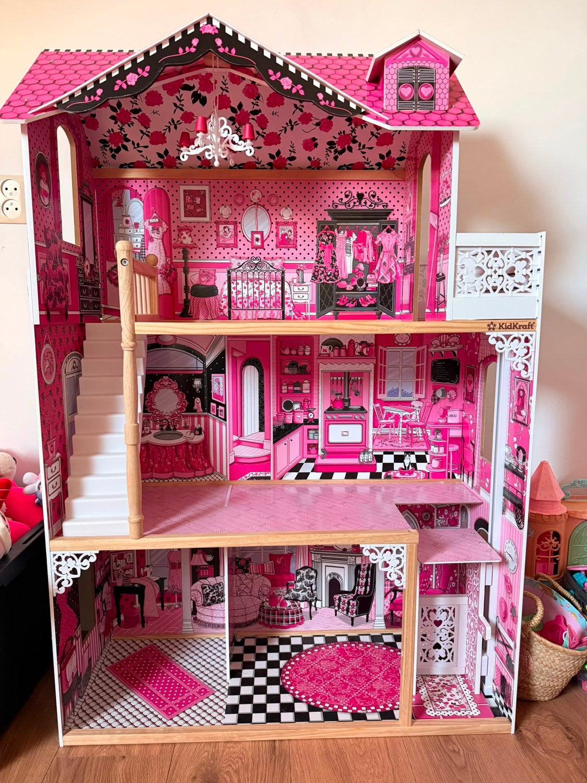 Kidcraft poppenhuis 120cm hoog - houten poppenhuis, Ophalen, Zo goed als nieuw, Poppenhuis