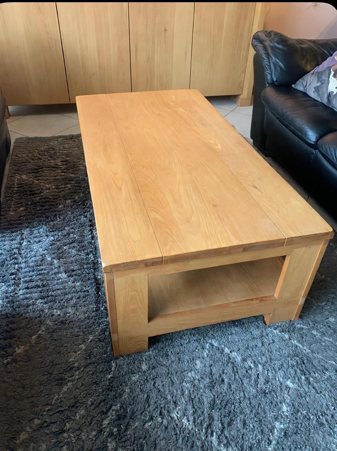 houten salontafel, 100 tot 150 cm, Zo goed als nieuw, Rechthoekig, 50 tot 100 cm