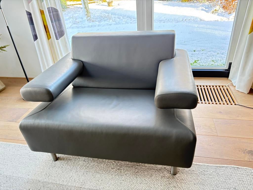 Koopje Havee Cloak pacific fauteuil, Ophalen, Zo goed als nieuw, Leer, Modern strak