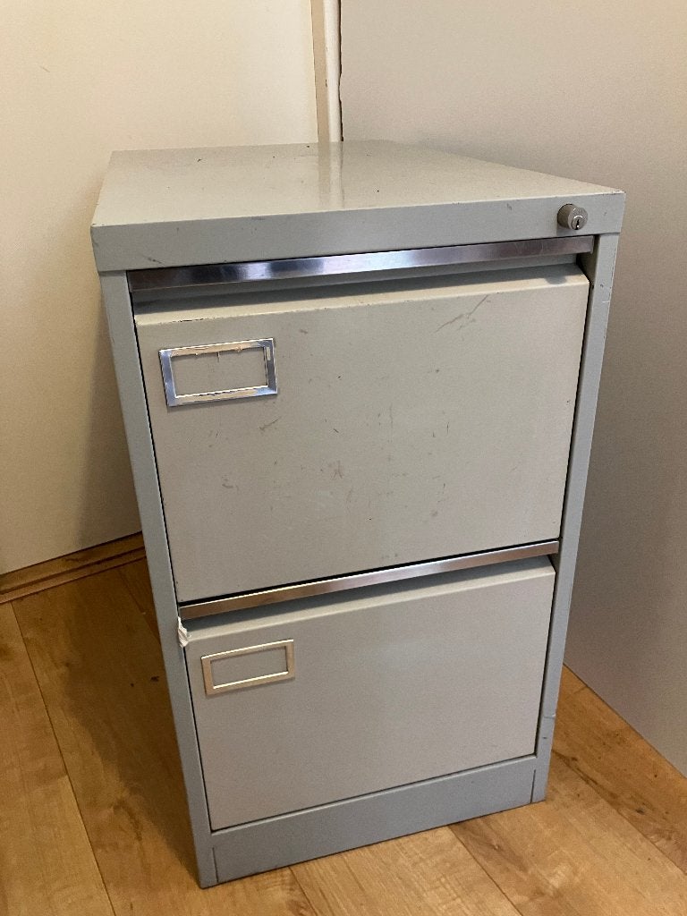Archiefkast, metalen ladekast met 2 laden, Ophalen, Minder dan 50 cm, Gebruikt, 75 cm of meer