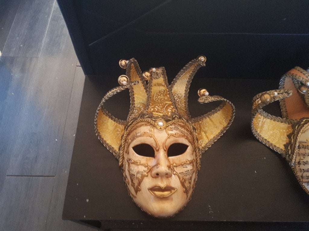 2 zeer mooie Venetiaans masker met de hand beschilderd, Ophalen, Nieuw, Overige typen, Handgemaakt