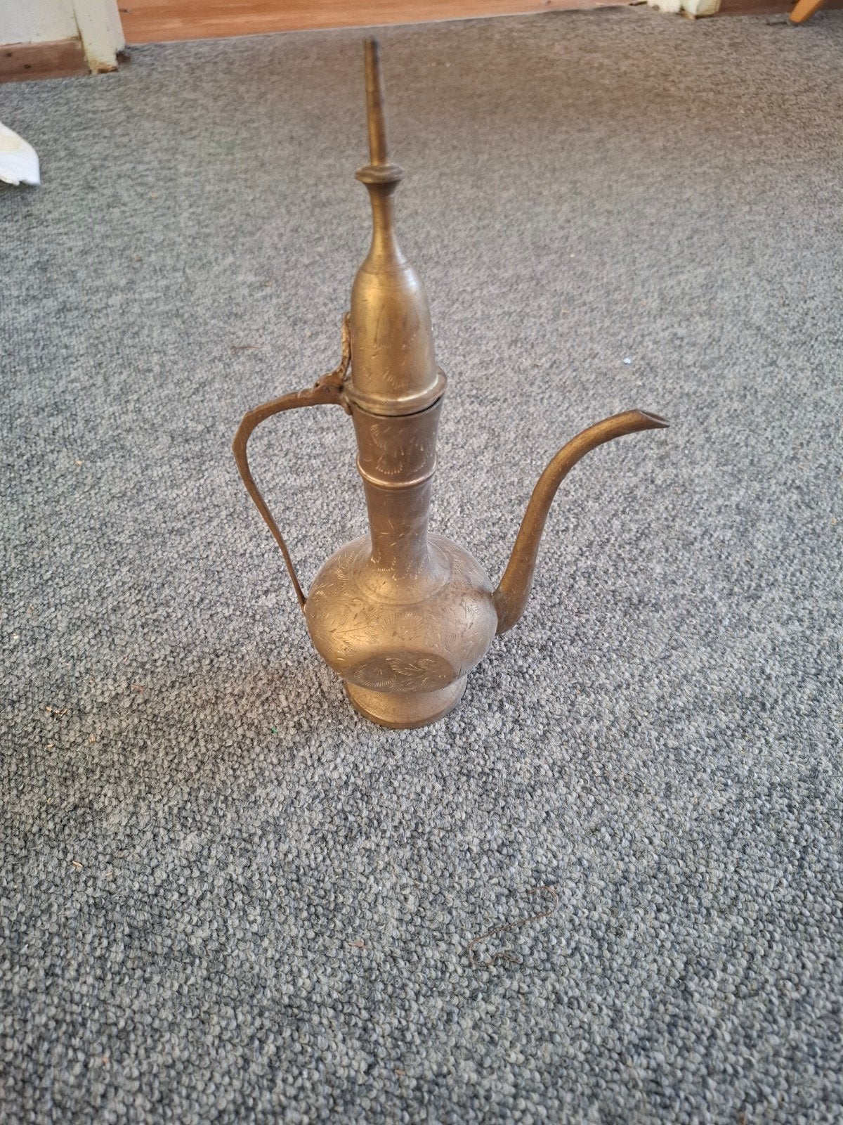 Antieke koperen waterkan met deksel, Antiek en Kunst, Ophalen of Verzenden