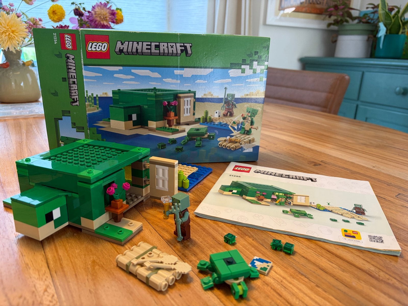 LEGO Minecraft Het Schildpadstrandhuis 21254, Kinderen en Baby's, Ophalen of Verzenden, Gebruikt, Overige merken