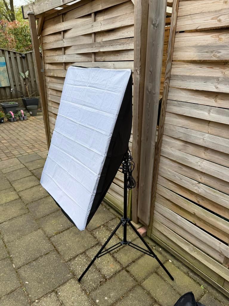 Softbox met statief en opbergtas, Ophalen, Gebruikt, Lamp of Flitsset