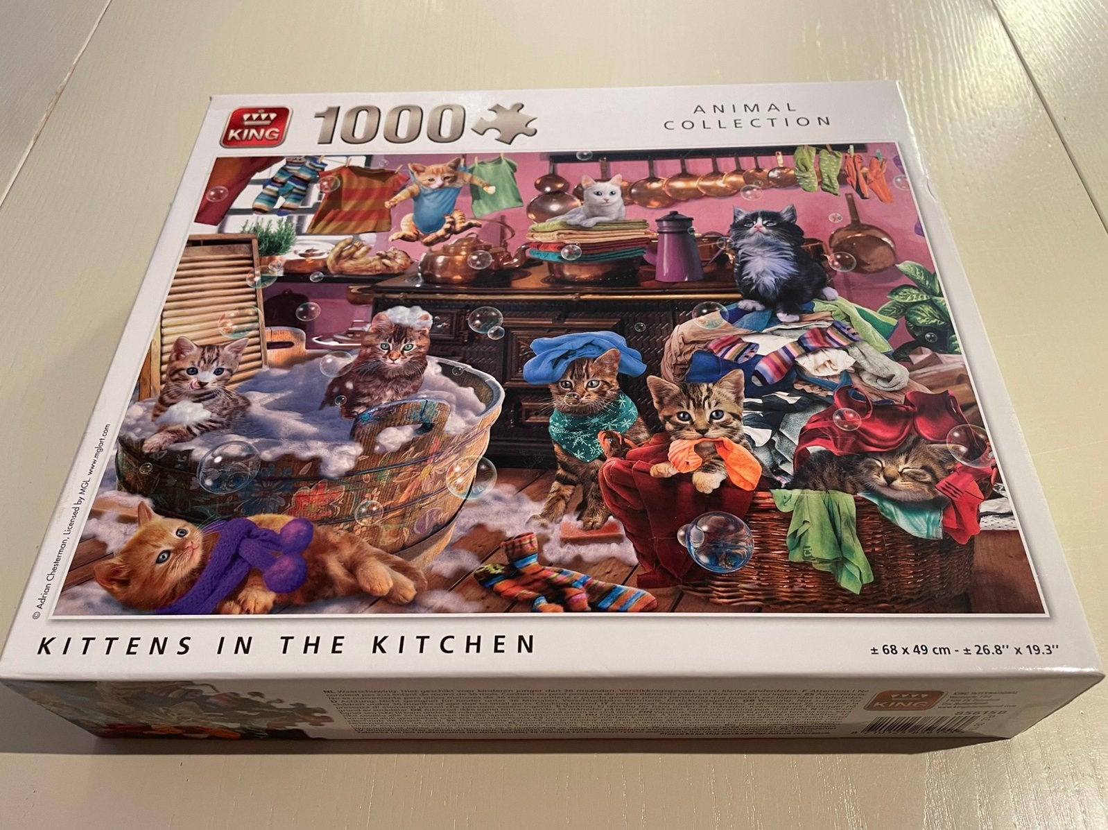 Kitten puzzel 1000 stukjes, Ophalen of Verzenden, 500 t/m 1500 stukjes, Gebruikt, Legpuzzel