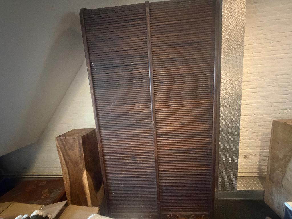 Kasten roldeuren hout, Ophalen, 100 tot 150 cm, 200 cm of meer, Zo goed als nieuw