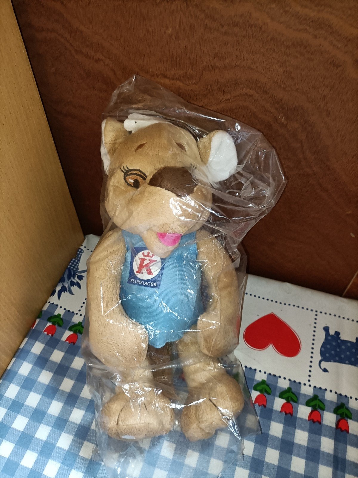 Keurslager leeuw knuffel nieuw in plastic 30 cm groot, Ophalen of Verzenden, Nieuw