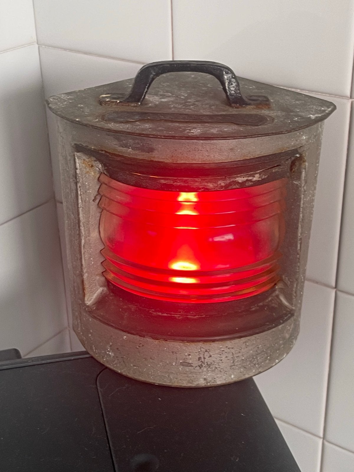 Antieke scheepslampen: bakboord en stuurboord, Antiek en Kunst, Antiek | Lampen, Ophalen of Verzenden