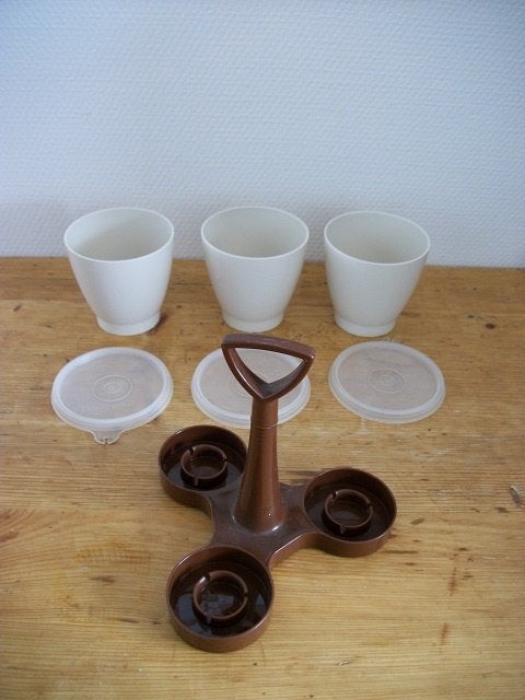 Tupperware Carrousel / Tafelsetje ( bruin ), Ophalen of Verzenden, Gebruikt, Bruin, Overige typen