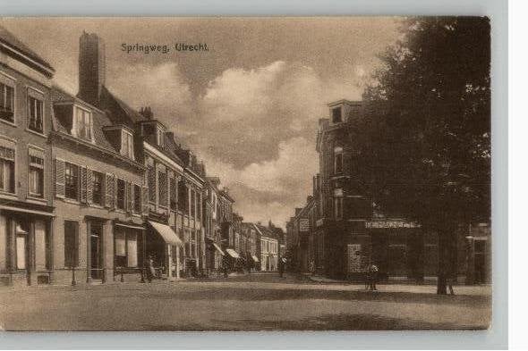 Utrecht Springweg, Ophalen of Verzenden, 1920 tot 1940, Ongelopen, Utrecht