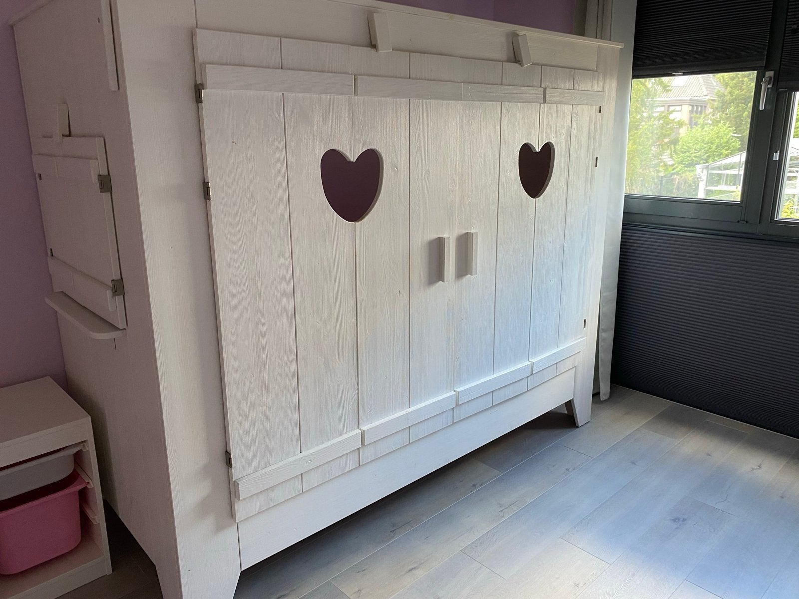 Lief! Bedstee meisjesbed wit, Ophalen, Gebruikt, Eenpersoons, Wit